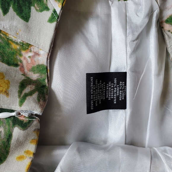 NWOT Floral linen flare skirt sz 8 - Picture 5 of 5